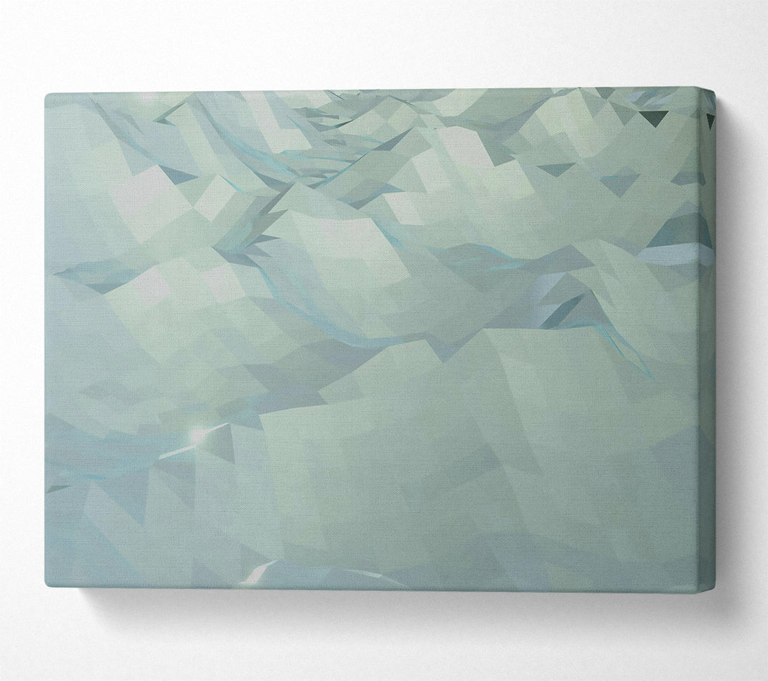  A Canvas Print of Pale Green Polygons Canvas Wall Art