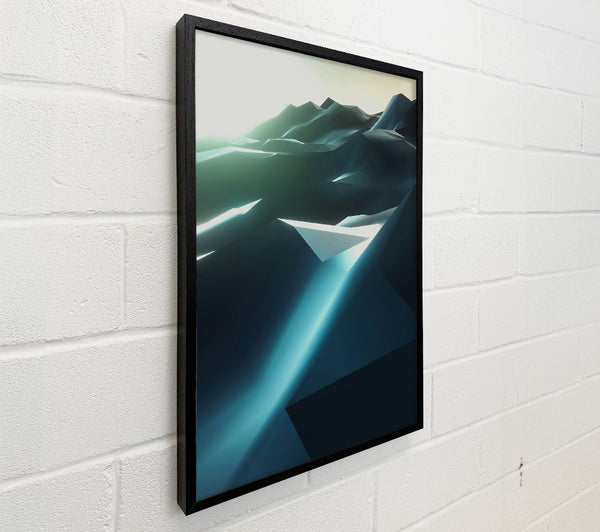 Teal Geometric Peaks