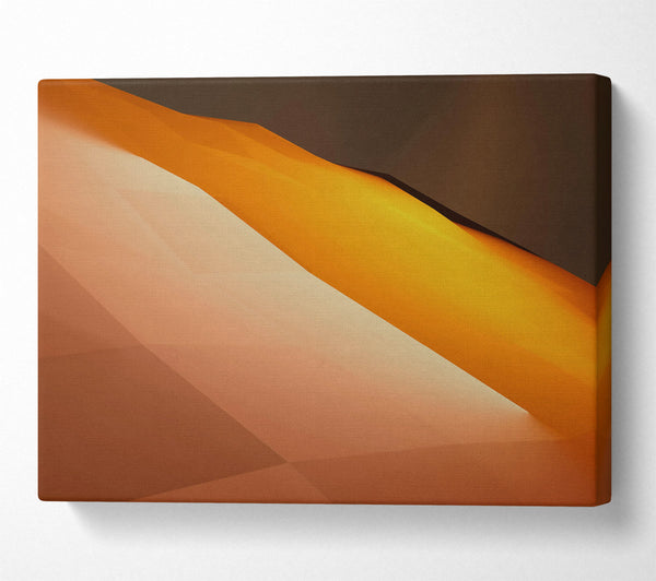  A Canvas Print of Golden Geometric Abstract Canvas Art
