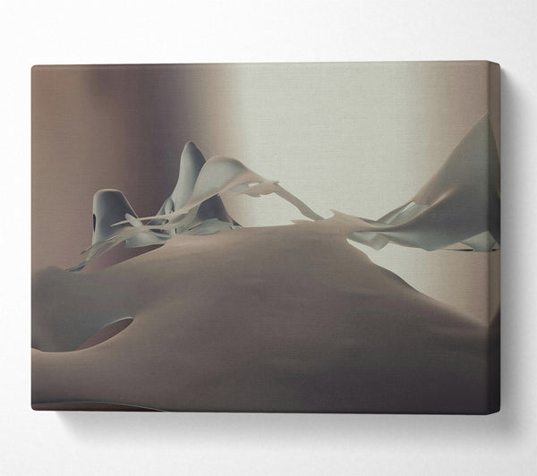  A Canvas Print of Silver Abstract Form Canvas Print