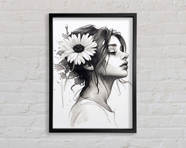 Sunflower Hair Framed Print