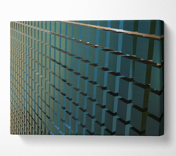  A Canvas Print of Teal Cube Array Canvas Wall Art