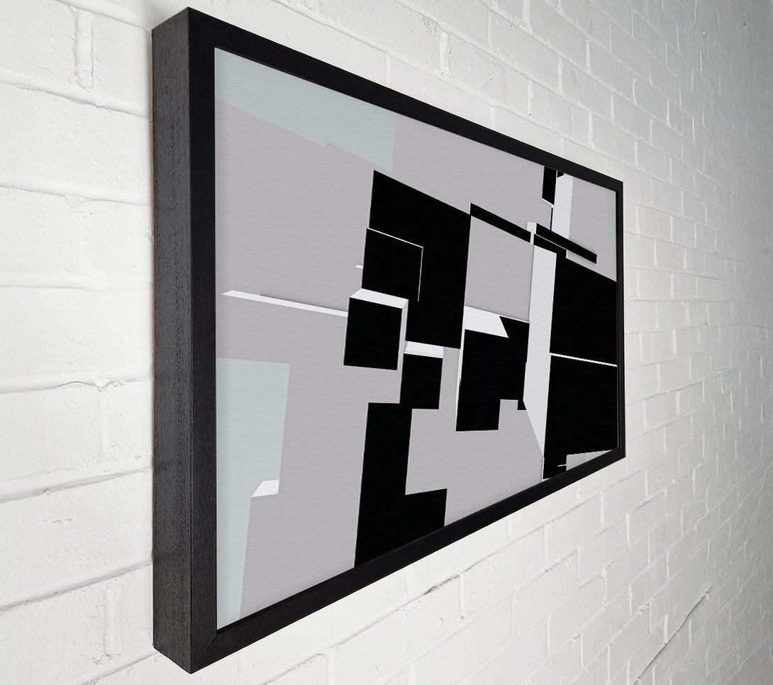  A Canvas Print of Black Geometric Abstraction Canvas Print