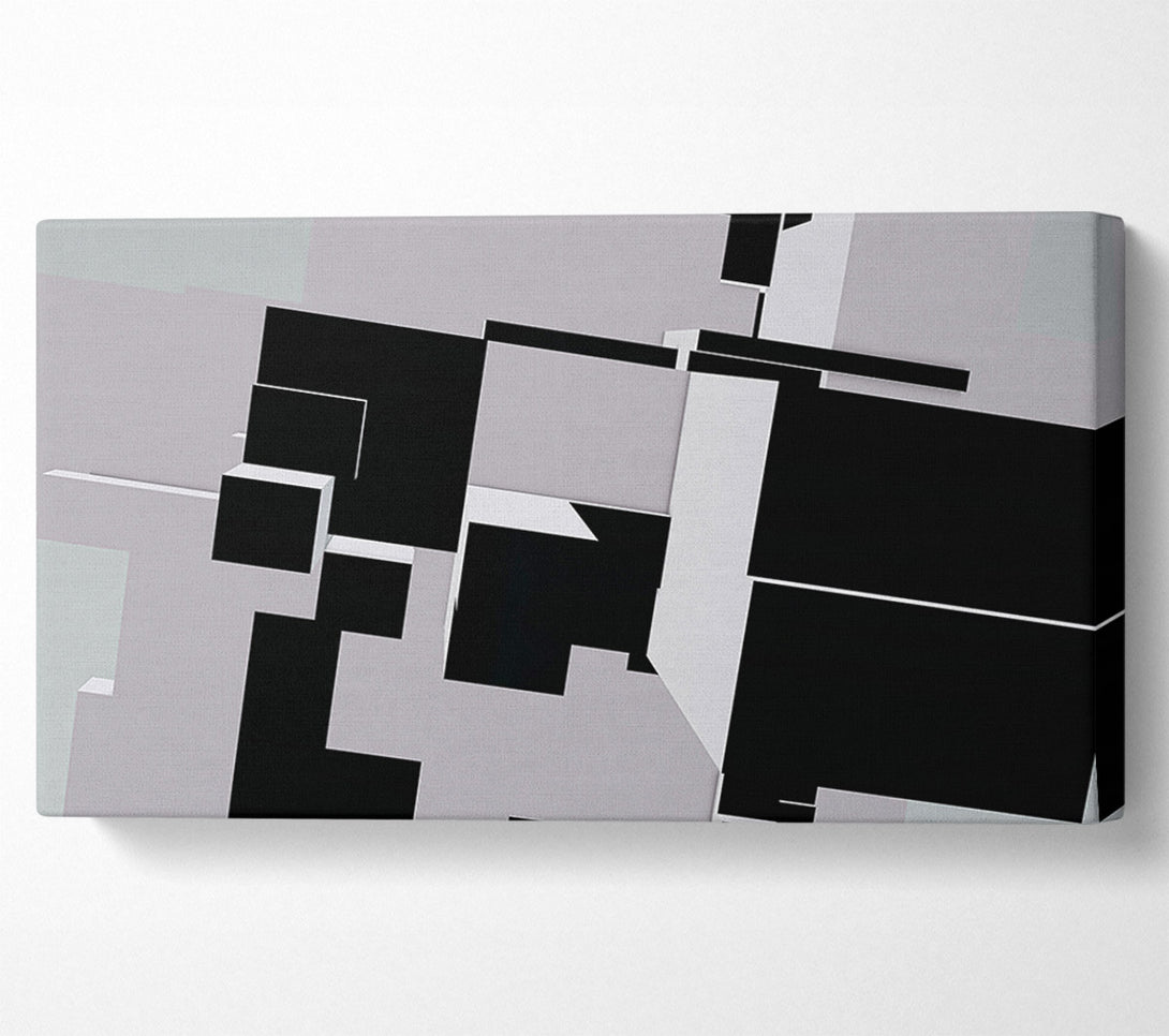 A Canvas Print of Black Geometric Abstraction Canvas Print