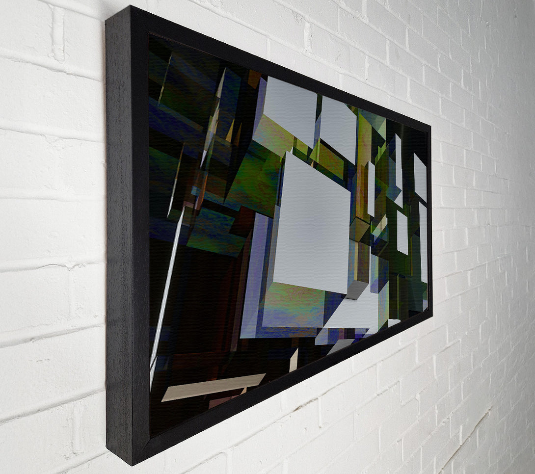  A Canvas Print of Green Glass Cubes Canvas Art