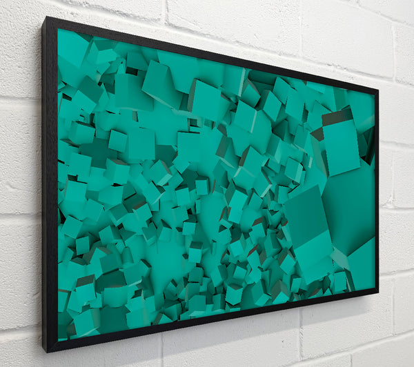Teal Cube Cascade