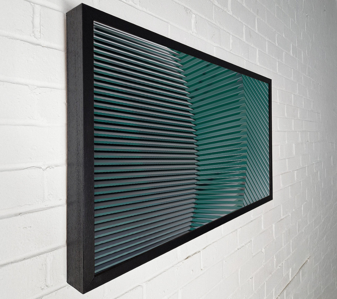  A Canvas Print of Teal Geometric Layers Canvas Print