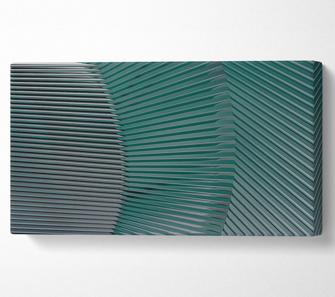  A Canvas Print of Teal Geometric Layers Canvas Print