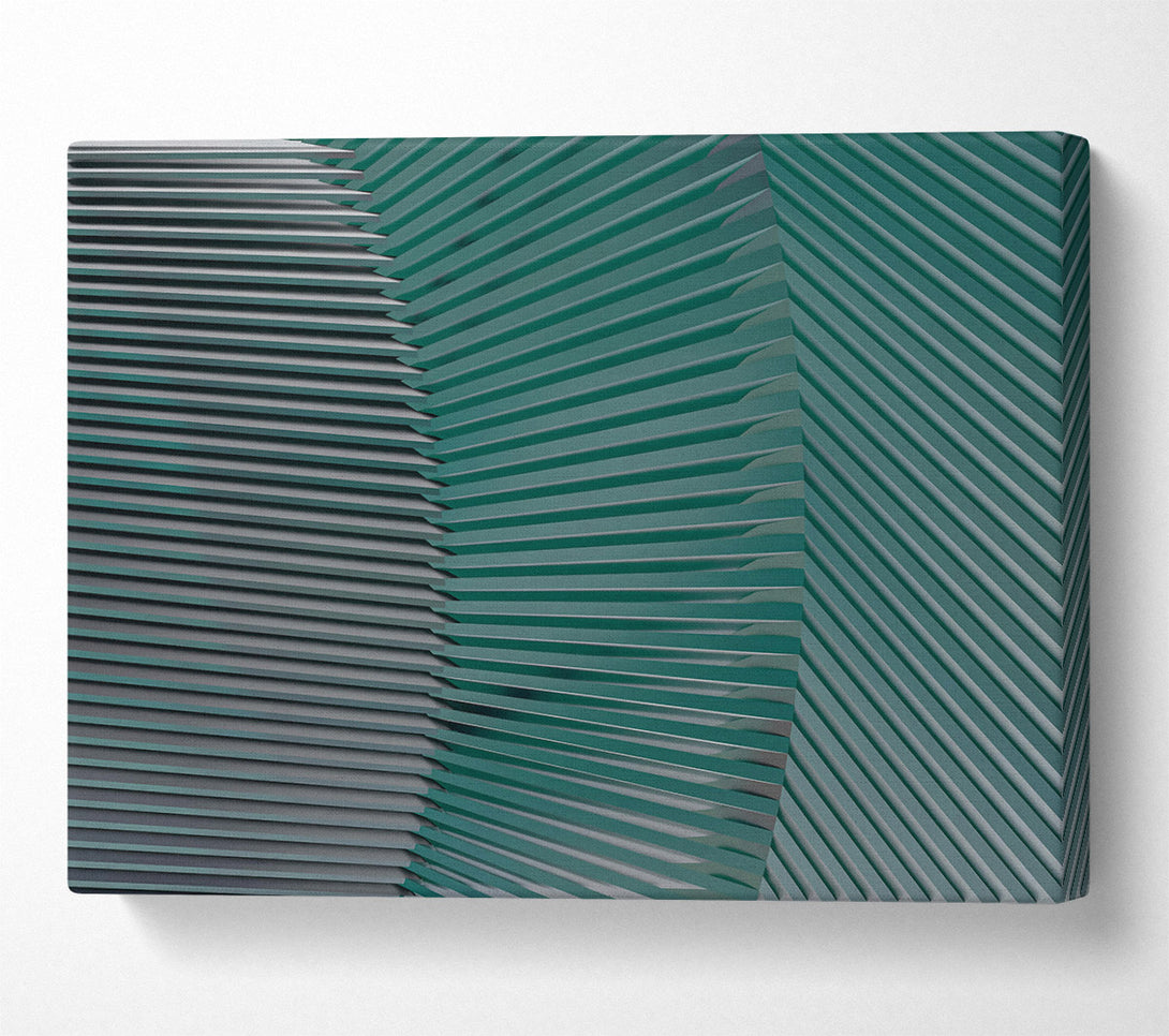  A Canvas Print of Teal Geometric Layers Canvas Print