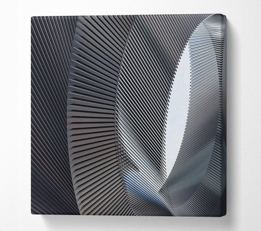  A Canvas Print of Silver Slender Curves Canvas Wall Art