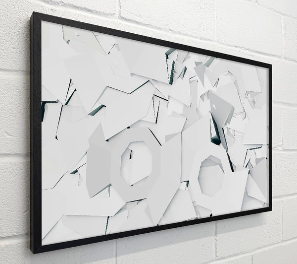 White Geometric Abstract