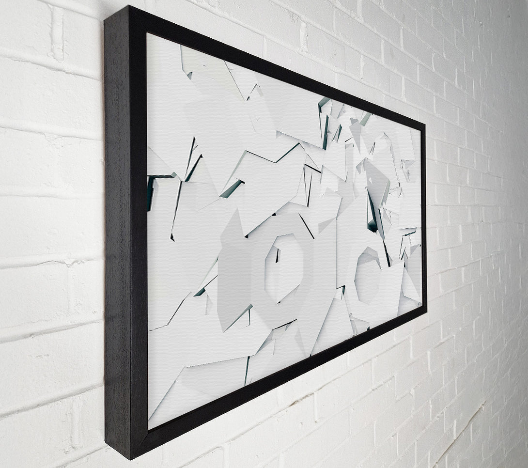  A Canvas Print of White Geometric Abstract Canvas Wall Art