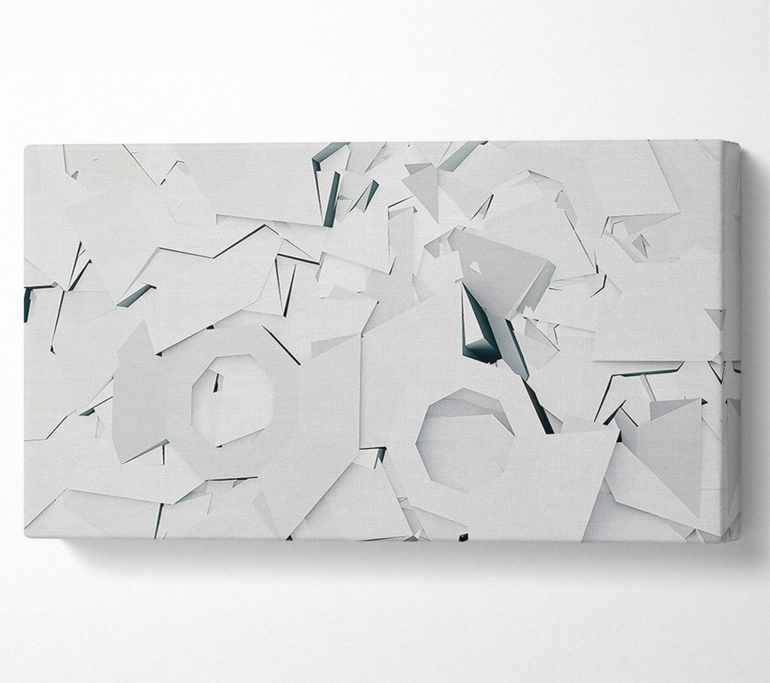  A Canvas Print of White Geometric Abstract Canvas Wall Art
