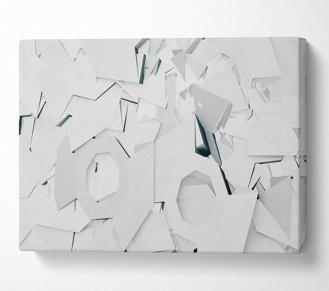  A Canvas Print of White Geometric Abstract Canvas Wall Art