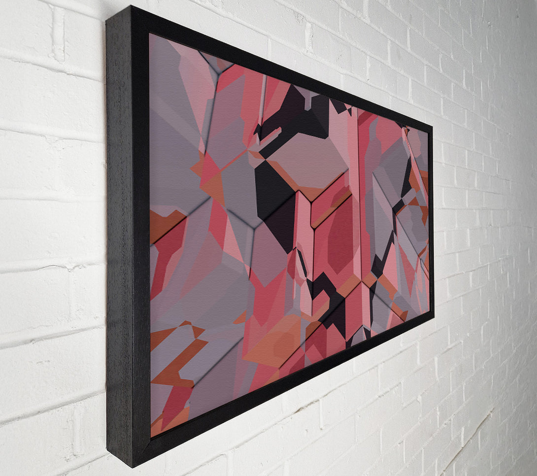  A Canvas Print of Crimson Geometric Pattern Canvas Art