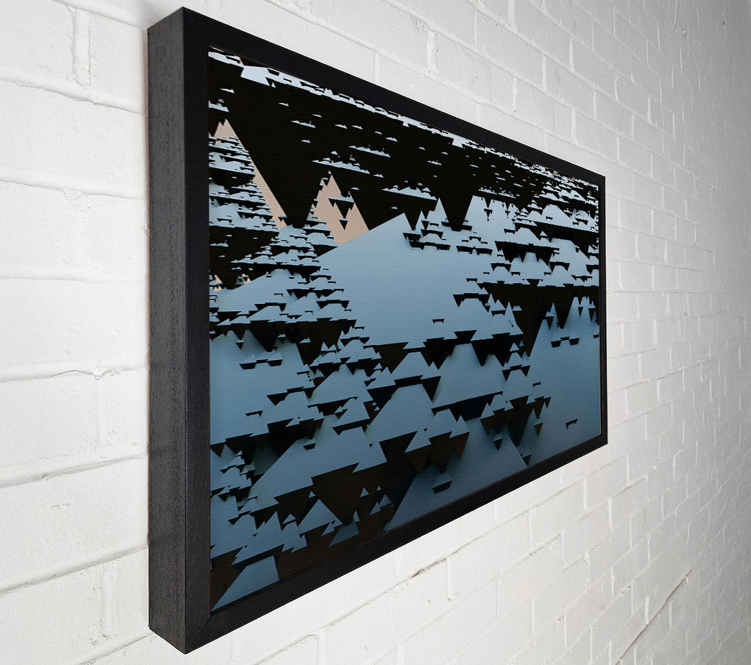  A Canvas Print of Azure Geometric Landscape Canvas Art