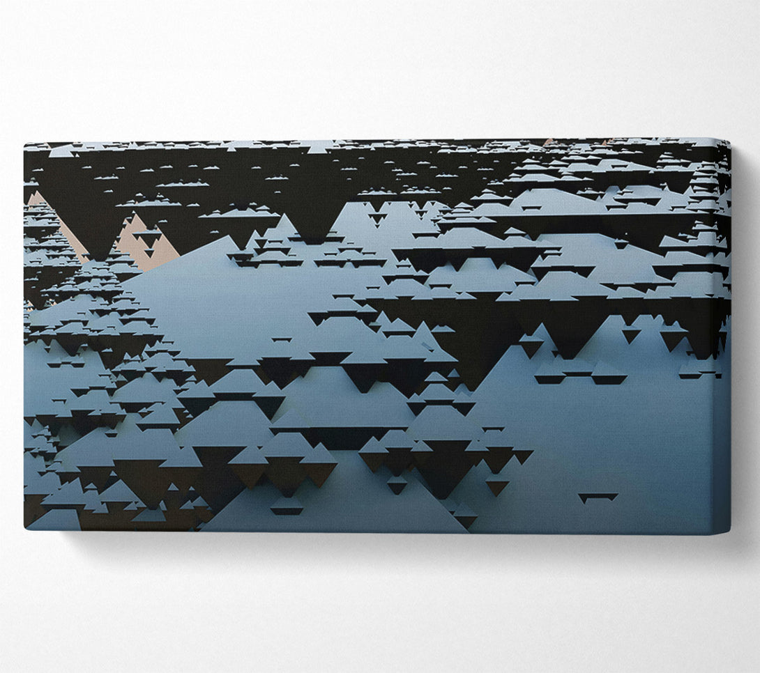  A Canvas Print of Azure Geometric Landscape Canvas Art