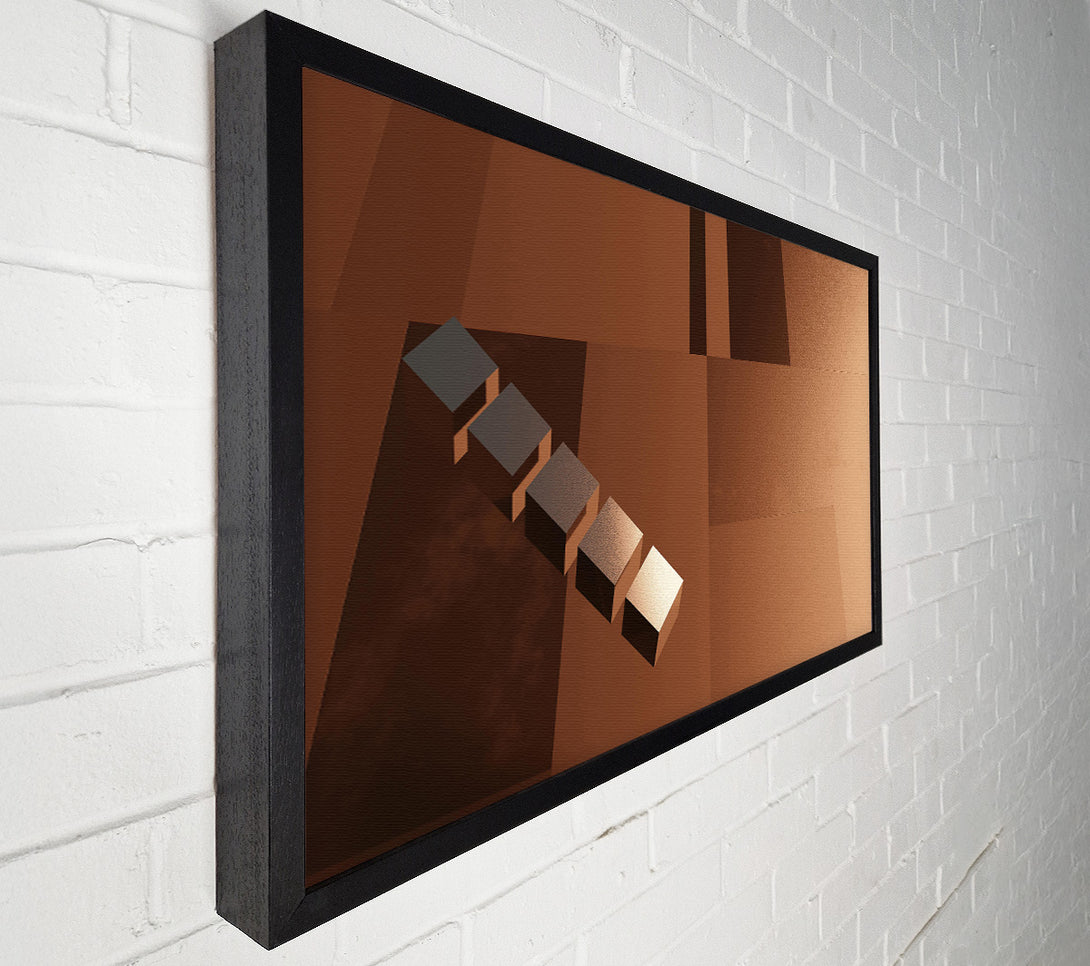 A Canvas Print of Brown Geometric Progression Canvas Print