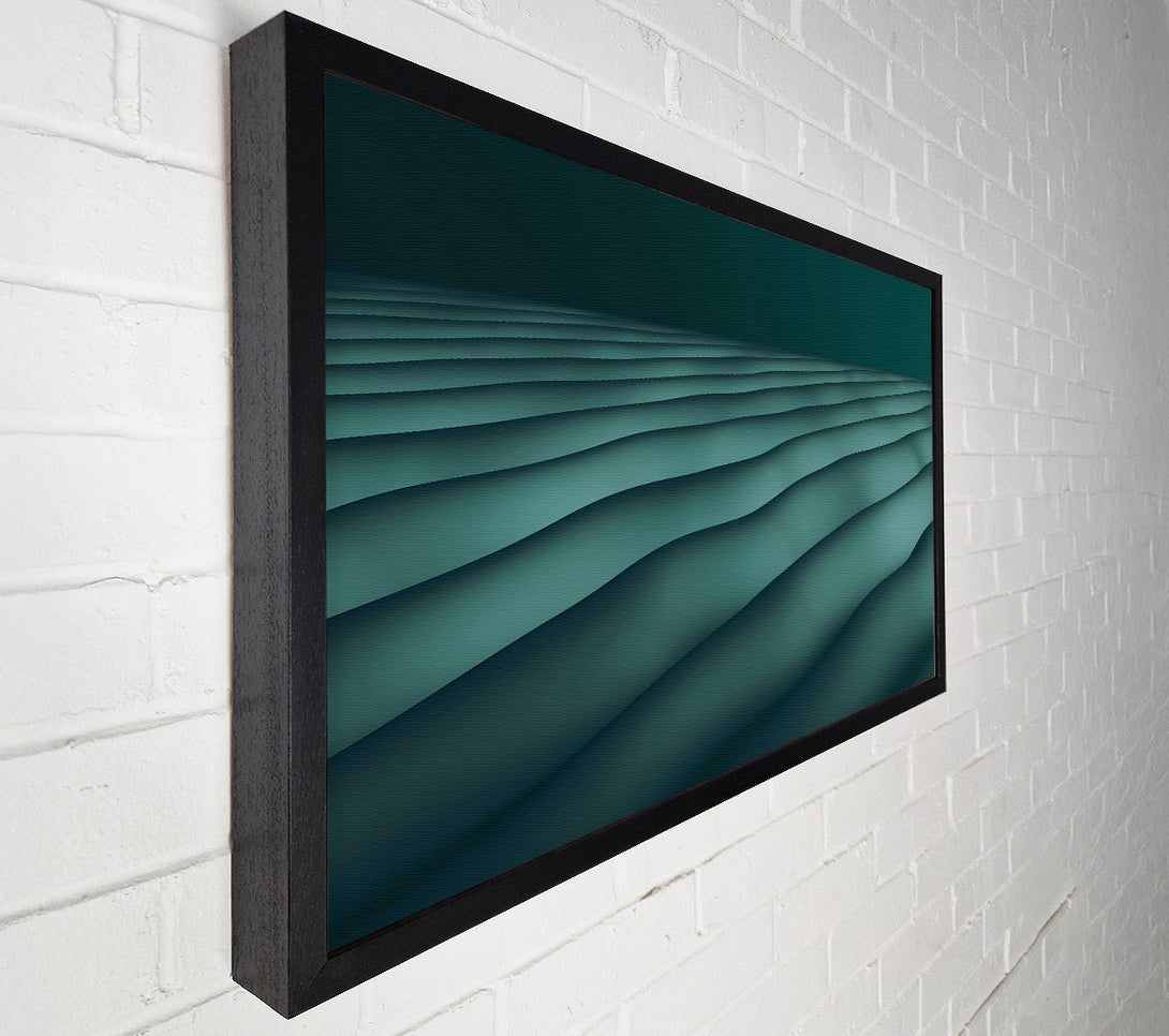  A Canvas Print of Teal Undulating Landscape Canvas Print