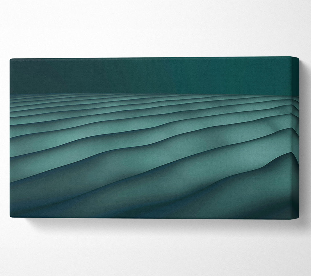  A Canvas Print of Teal Undulating Landscape Canvas Print