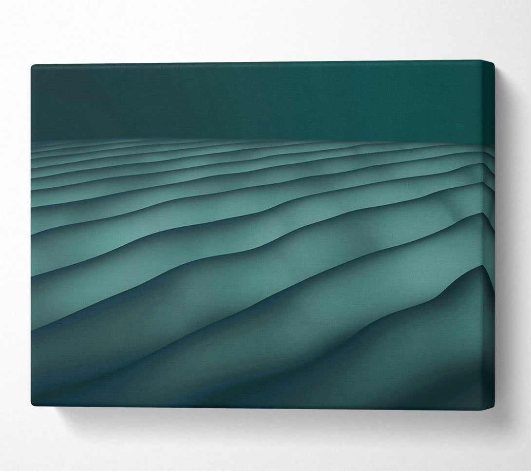  A Canvas Print of Teal Undulating Landscape Canvas Print