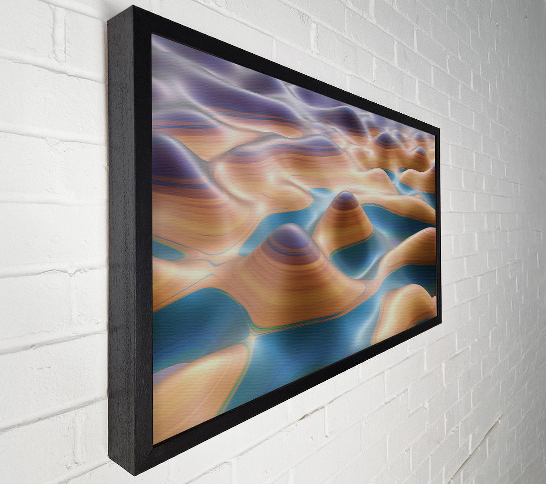 A Canvas Print of Golden Liquid Landscape Canvas Art