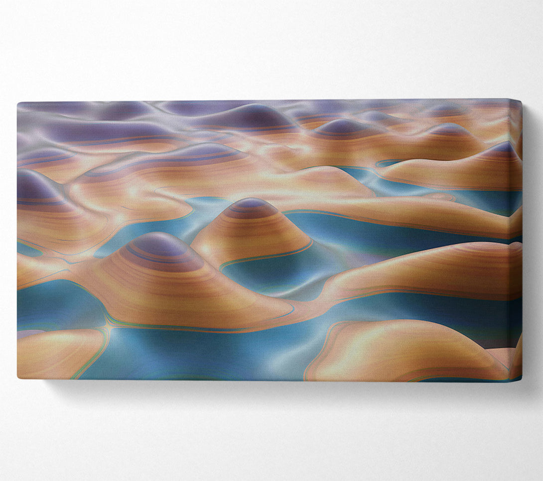  A Canvas Print of Golden Liquid Landscape Canvas Art