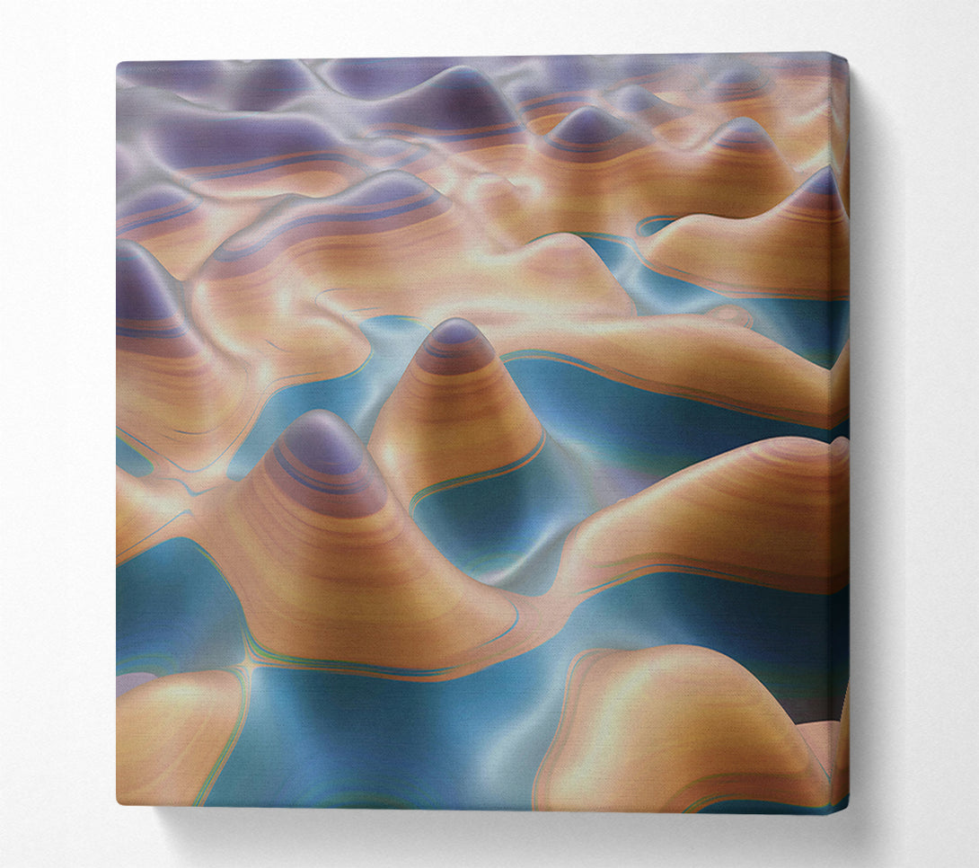  A Canvas Print of Golden Liquid Landscape Canvas Art