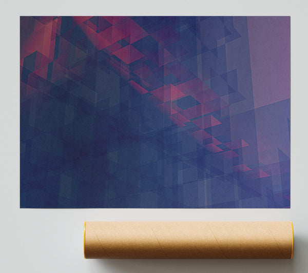 Crimson Grid Dream Print
