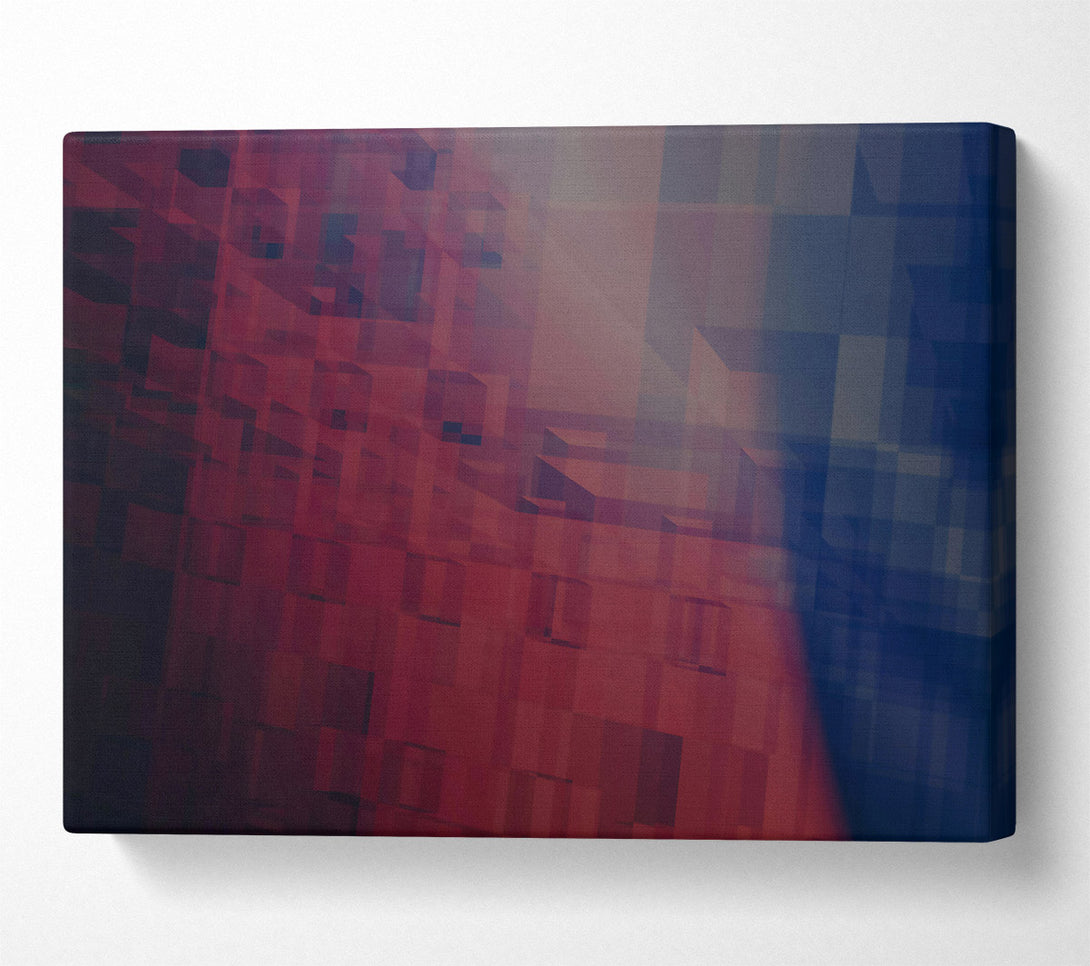  A Canvas Print of Crimson Abstract Form Canvas Wall Art