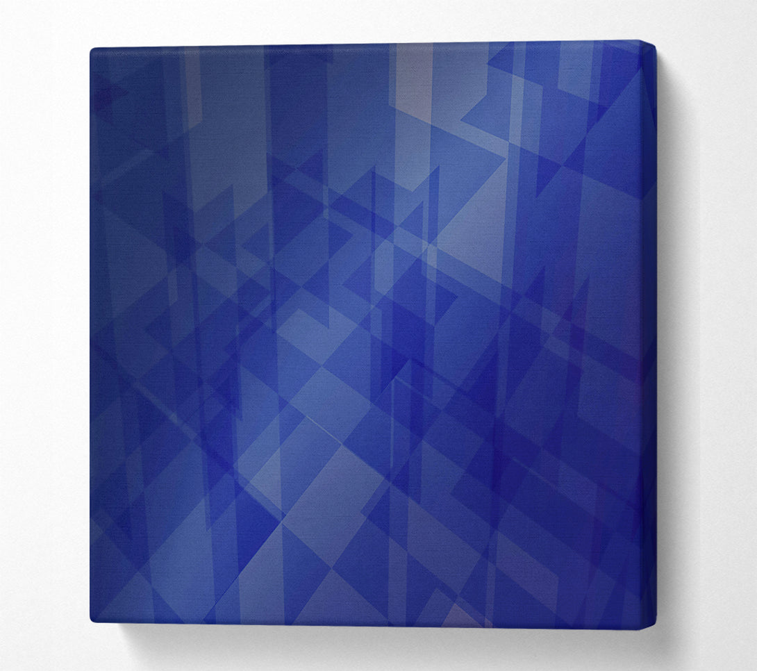  A Canvas Print of Azure Geometric Forms Canvas Wall Art