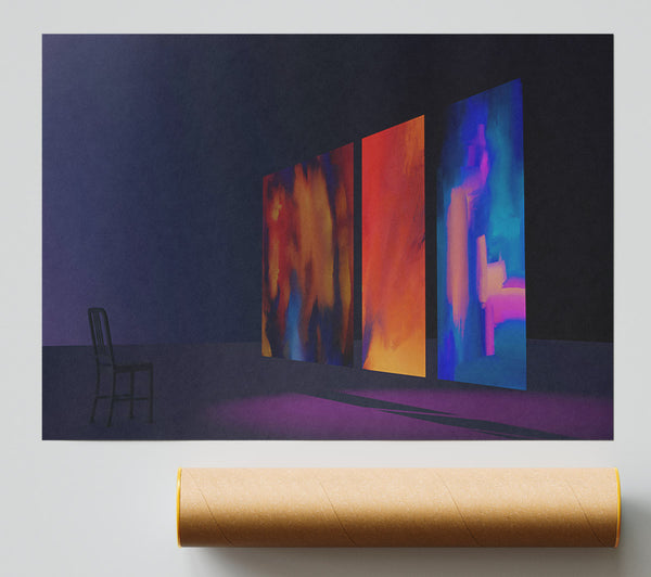 Blue Canvas Reflections Giclee Print