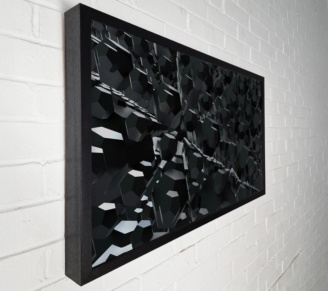  A Canvas Print of Black Geometric Abyss Canvas Art