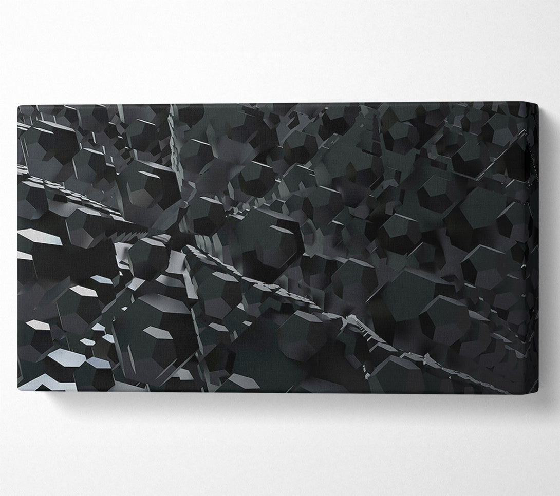  A Canvas Print of Black Geometric Abyss Canvas Art
