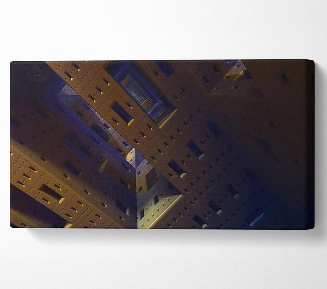  A Canvas Print of Golden Fractal Infinity Canvas Print