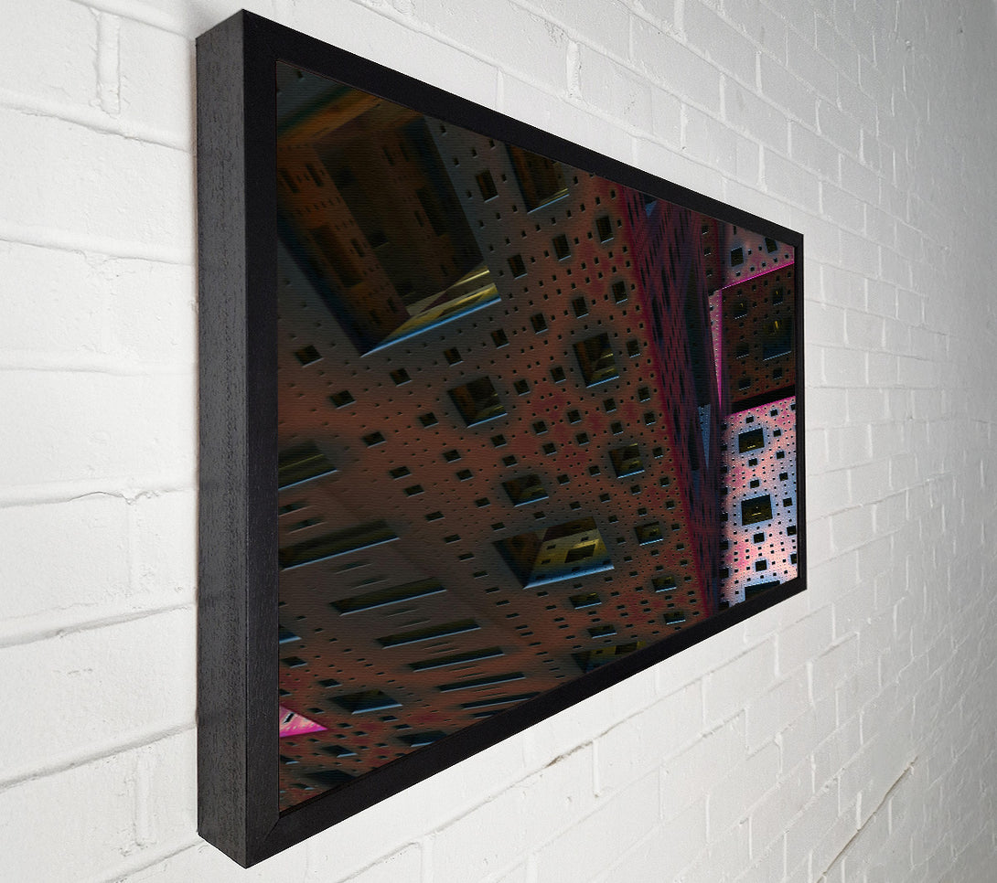  A Canvas Print of Crimson Grid Structure Canvas Print