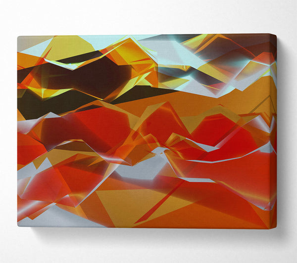  A Canvas Print of Orange Abstract Forms Canvas Art