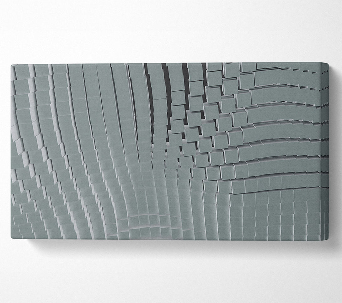  A Canvas Print of Silver Cubic Formation Canvas Art
