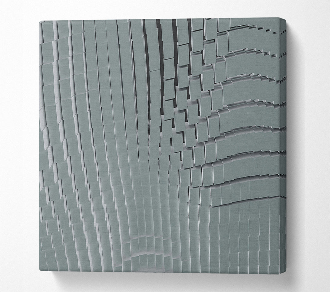  A Canvas Print of Silver Cubic Formation Canvas Art