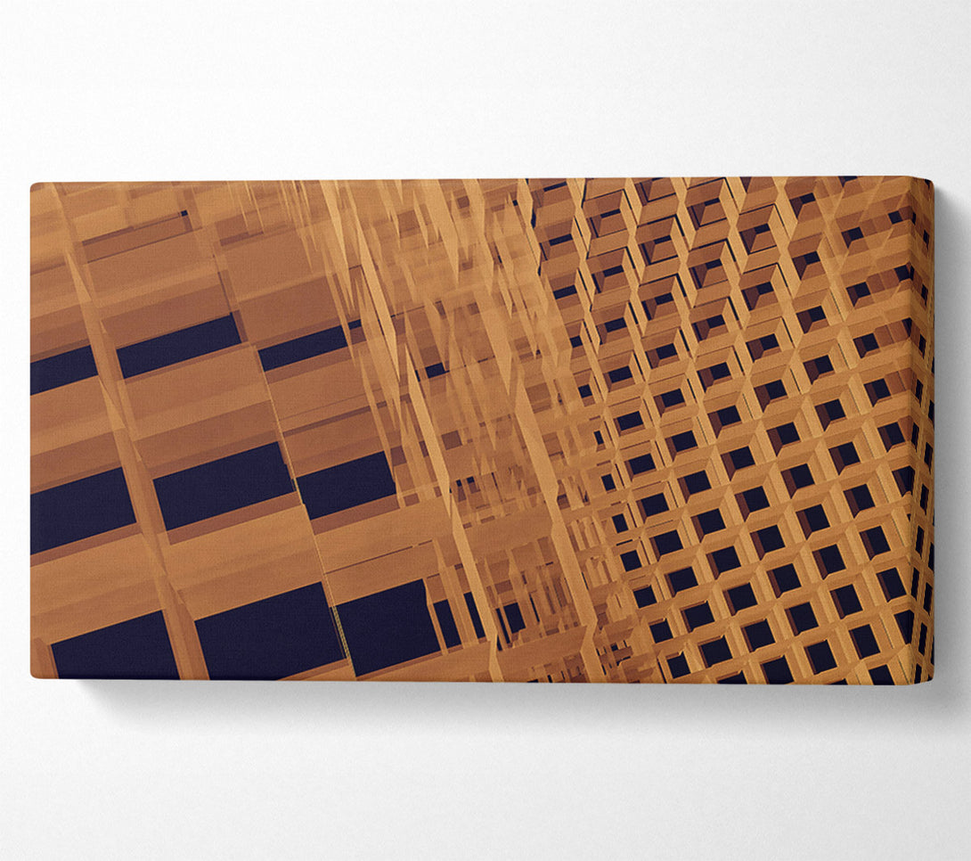  A Canvas Print of Toffee Gridscape Canvas Wall Art