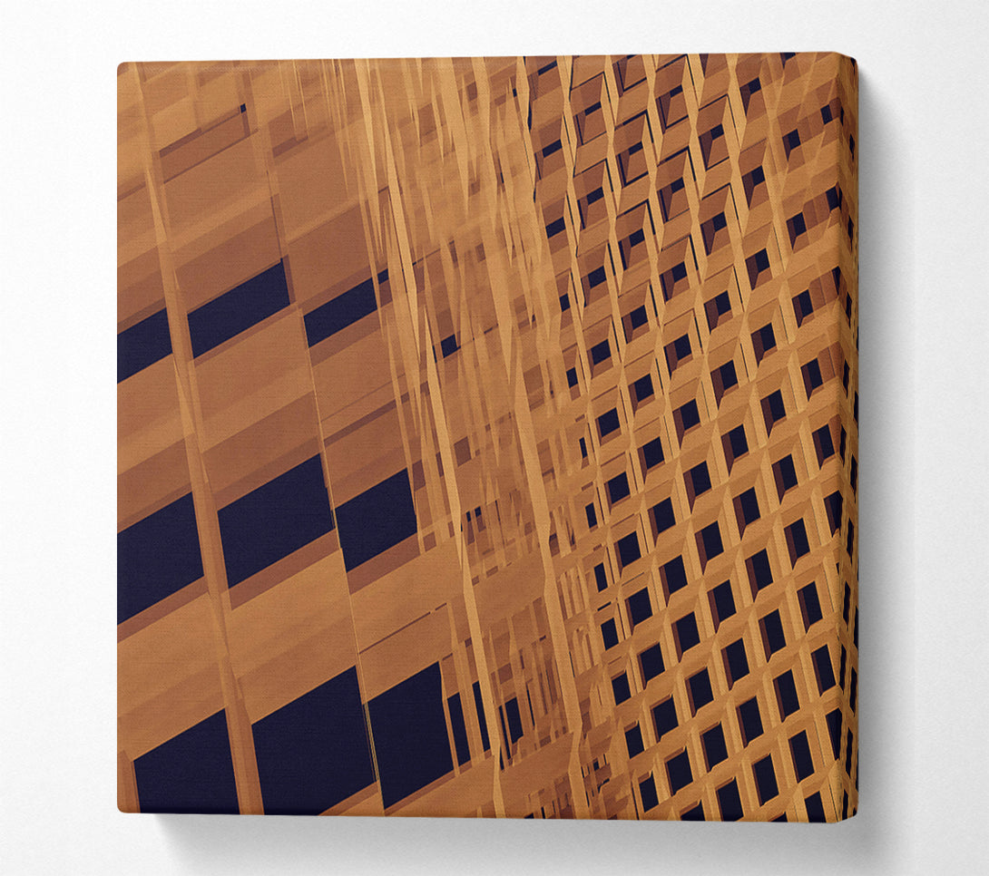  A Canvas Print of Toffee Gridscape Canvas Wall Art
