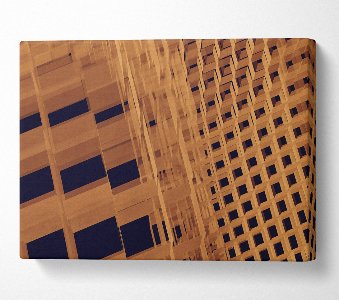 A Canvas Print of Toffee Gridscape Canvas Wall Art
