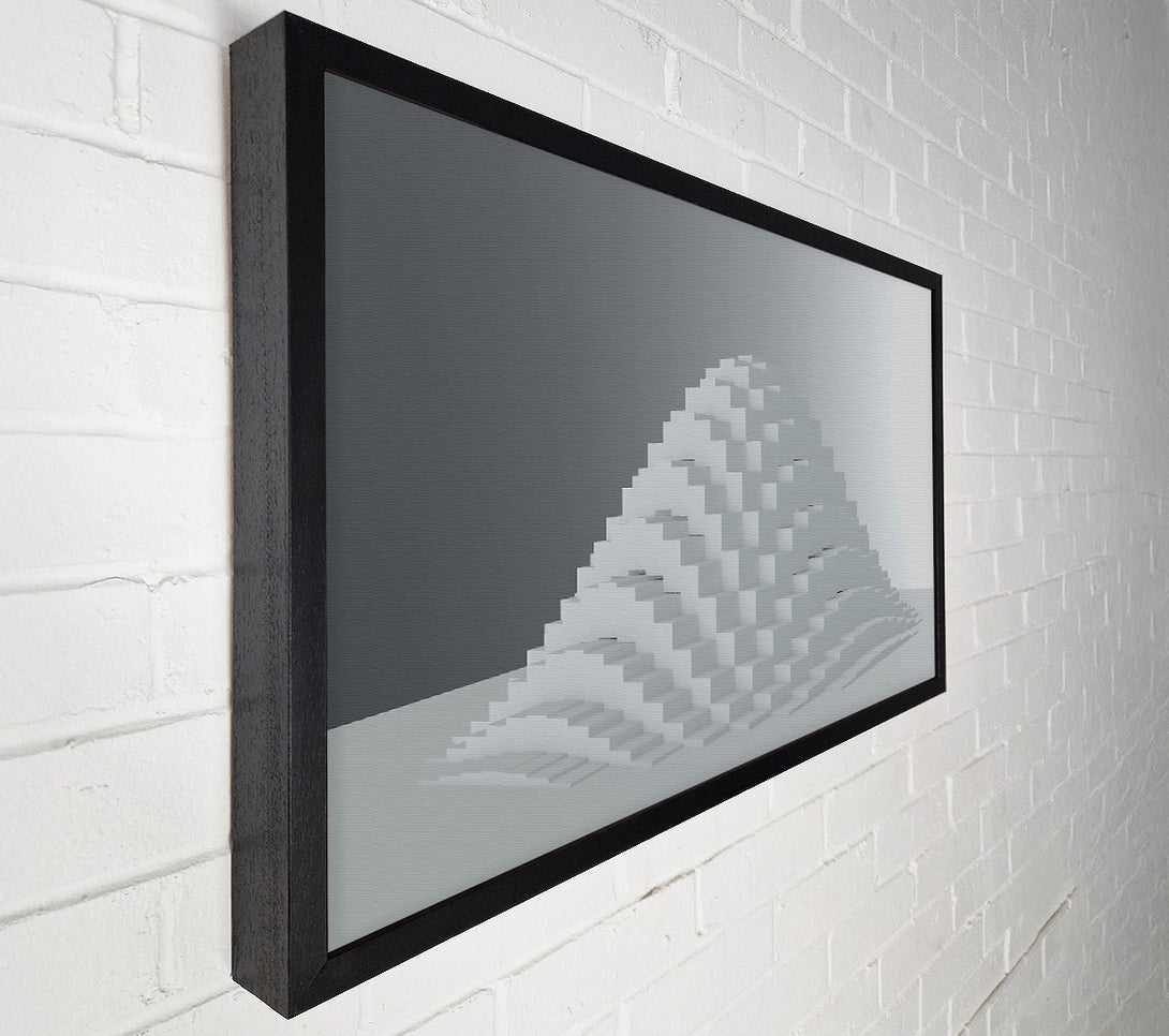  A Canvas Print of White Pixel Pyramid Canvas Print