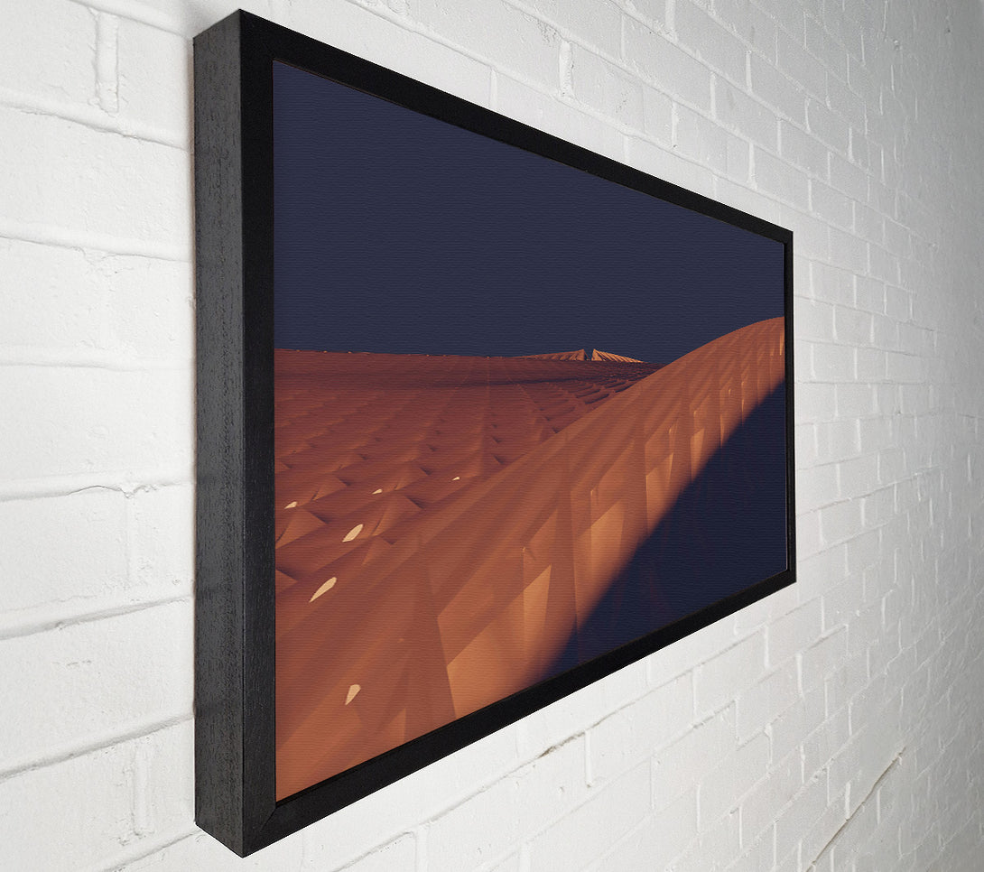  A Canvas Print of Crimson Geometric Landscape Canvas Art