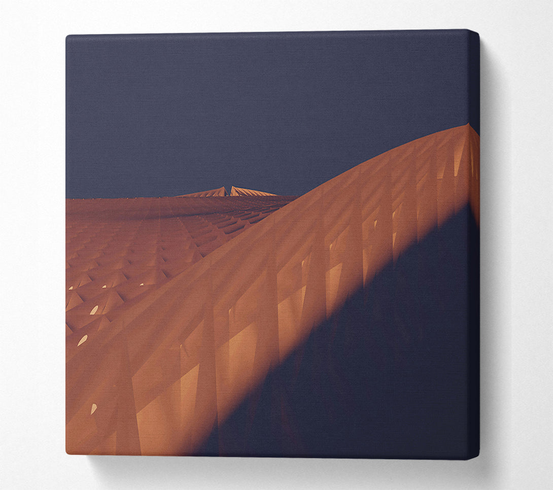  A Canvas Print of Crimson Geometric Landscape Canvas Art