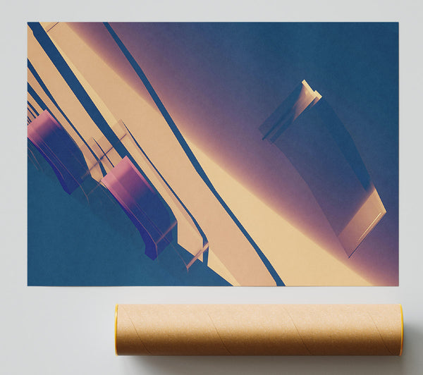 Indigo Glass Reflections Giclee Print