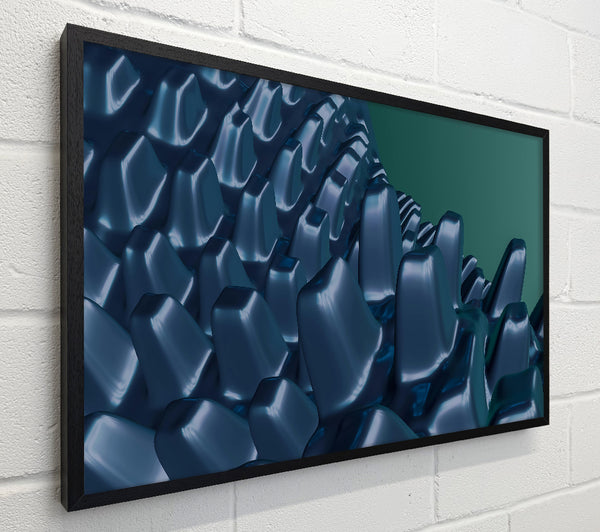 Teal Abstract Peaks