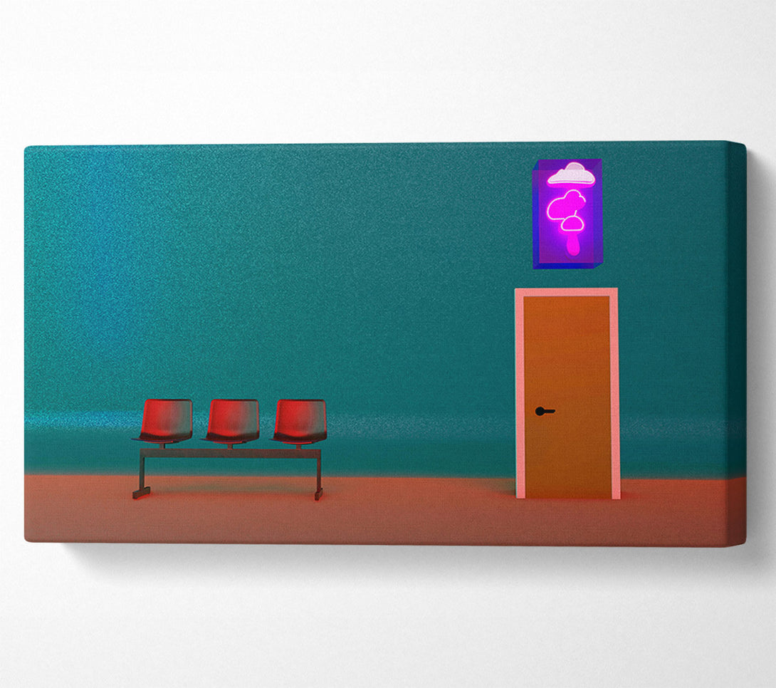  A Canvas Print of Teal Room Waiting Canvas Wall Art