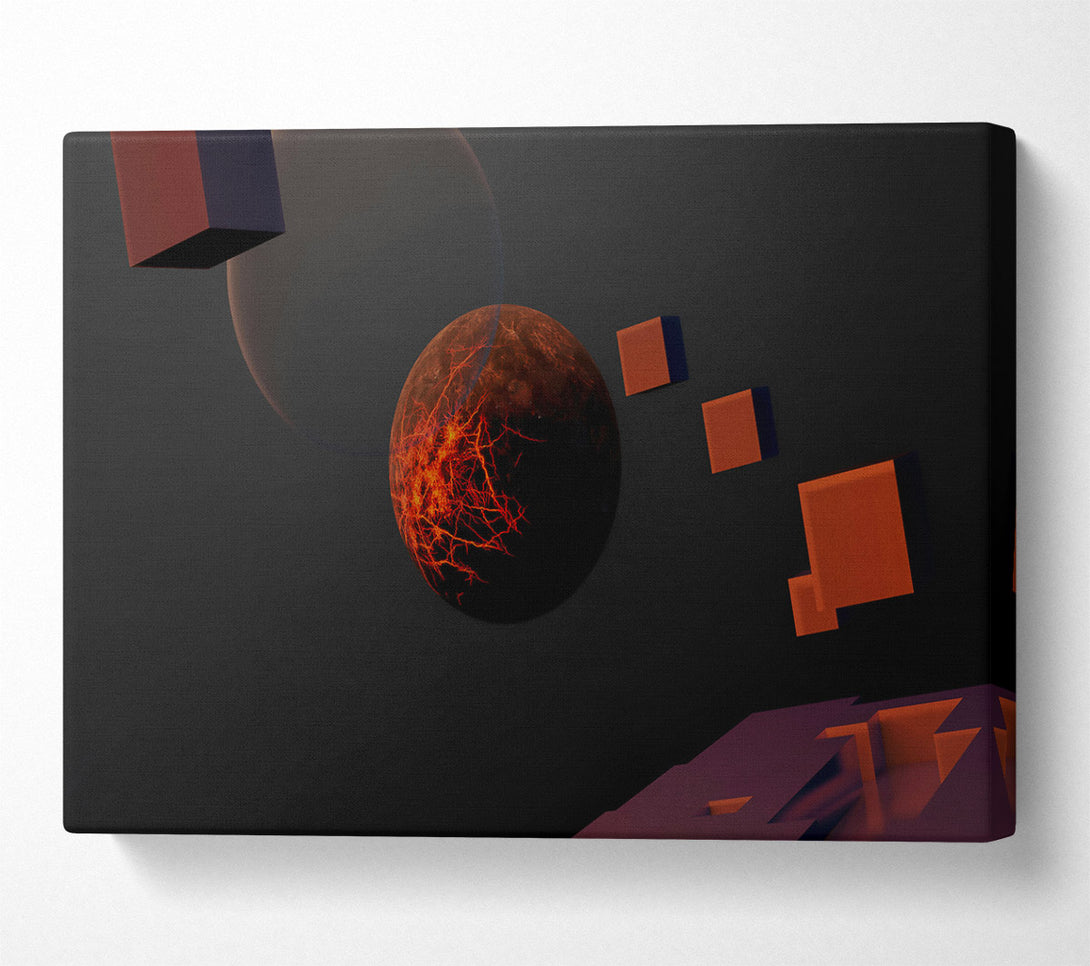  A Canvas Print of Orange Cosmic Dance Canvas Wall Art