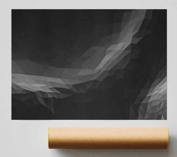 Black Geometric Abstract Print